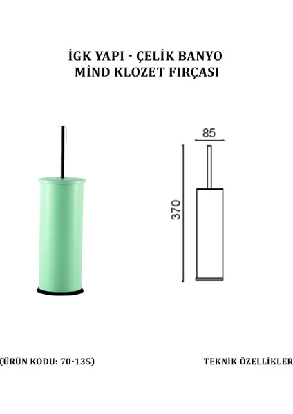 Çelik Banyo Klozet Fırçası Mind (70-135)