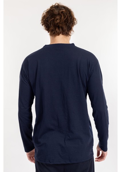 Erkek 1004 Jakarlı Süprem Pijama Takımı Lacivert