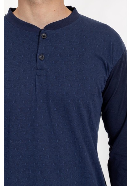 Erkek 1004 Jakarlı Süprem Pijama Takımı Lacivert