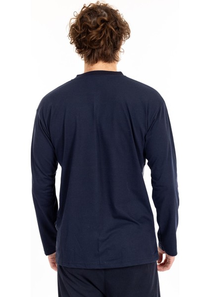 Erkek Jakarlı 2 Uzun Kol Pijama Takımı FÜME modelleri