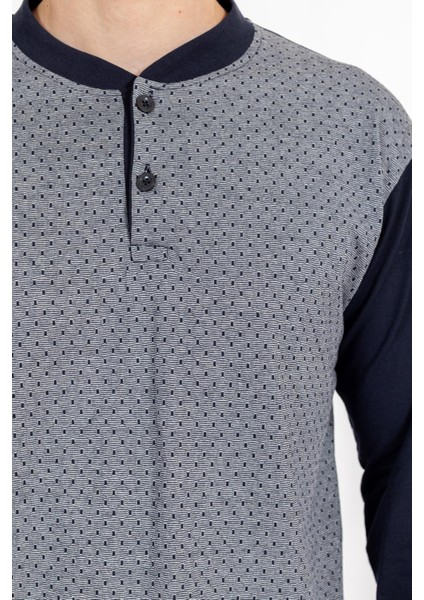 Erkek 1004 Jakarlı Süprem Pijama Takımı Füme