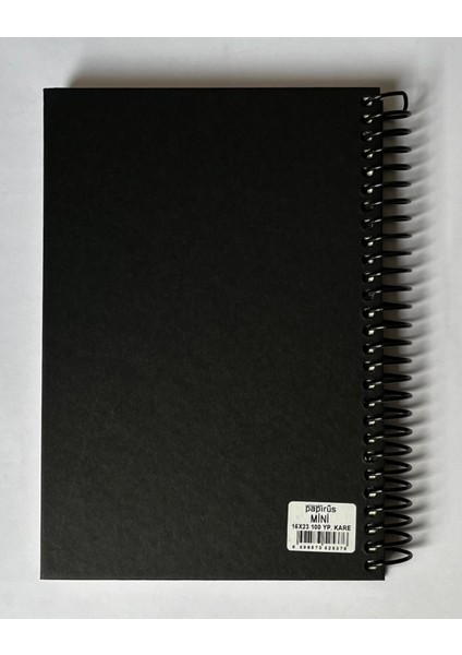 Mini Serisi Kareli Defter, Spiralli, Sert Kapaklı, 16X23CM, 100 Yaprak