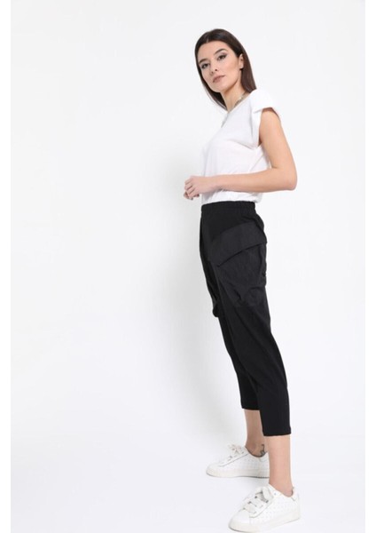 Kadın Paraşüt Cepli Paçası Pensli Pantolon modelleri