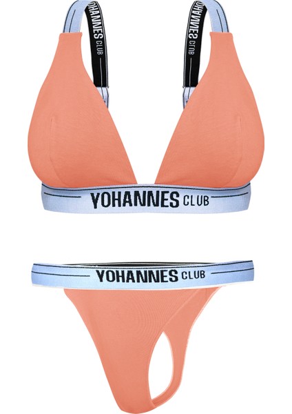 Yohannes Club Yohannesclub, Kadın, Iç Çamaşırı Takımı, (Las. Askılı Sütyen-Tanga),  Somon