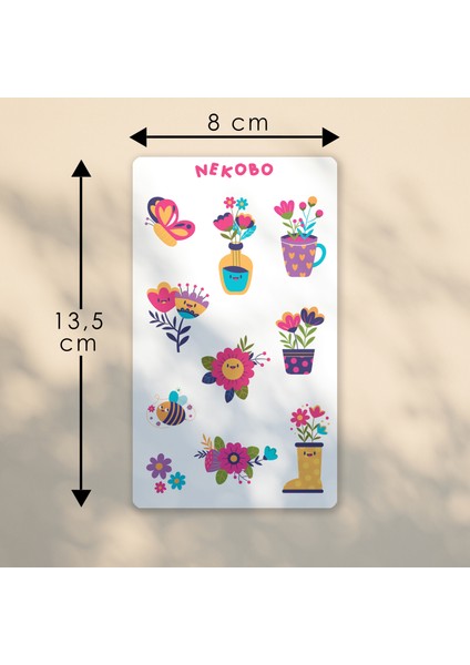 NKB-D038 Kawaii Ilkbahar Sticker Sayfası