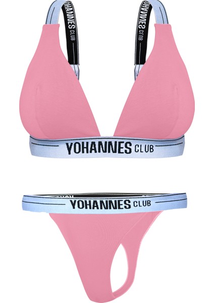 Yohannesclub, Kadın, Iç Çamaşırı Takımı, (Las. Askılı Sütyen-Tanga), Pudra