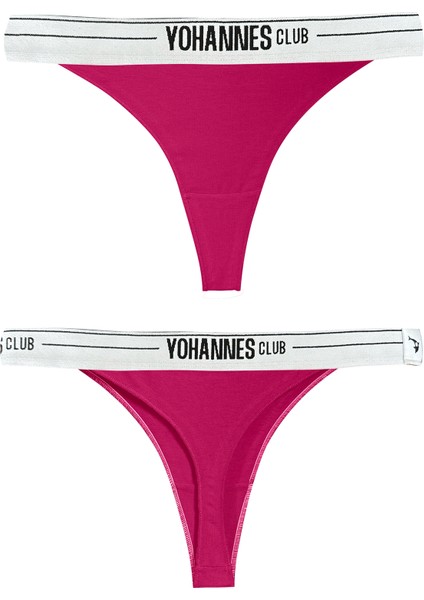 Yohannesclub, Kadın, Iç Çamaşırı Takımı, (Las. Askılı Sütyen-Tanga), Pembe/fuşya