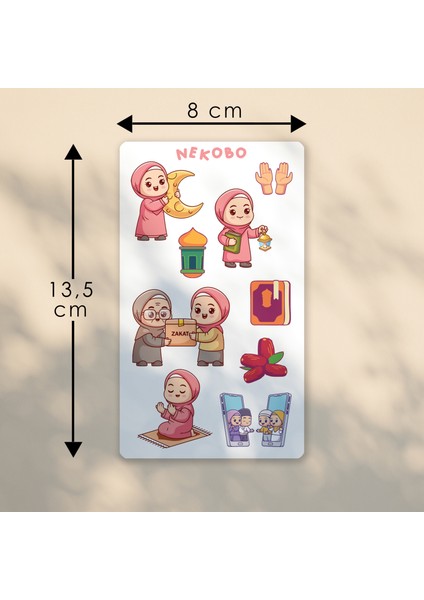 NKB-D032 Ramazan Kız Çocuk Sticker Sayfası