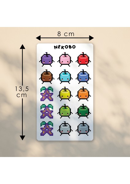 NKB-P032 Junimo Pixel Art Sticker Sayfası
