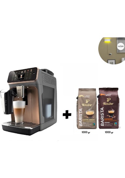 5500 Özel Seri Tam Otomatik Espresso Makinesi + 2kg Çekirdek Kahve + Özel Lambaderli Set