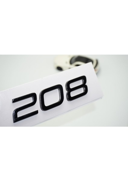 Peugeot 208 Ön Kaput 2022+ Parlak Siyah Abs Logo Amblem