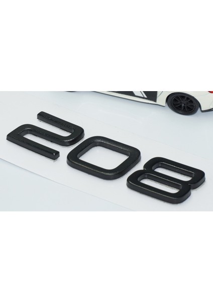 Peugeot 208 Ön Kaput 2022+ Parlak Siyah Abs Logo Amblem
