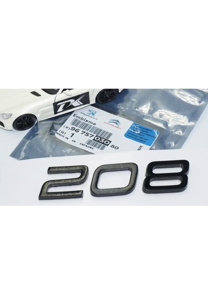 Peugeot 208 Ön Kaput 2022+ Parlak Siyah Abs Logo Amblem