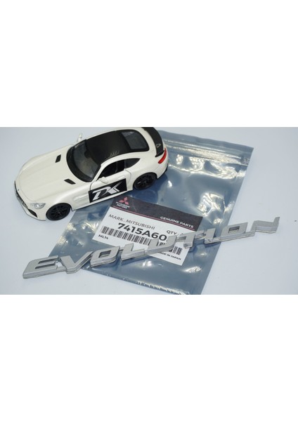 Lancer Evolution Gri Bagaj Yazı Logo Mitsubishi Ile Uyumlu modelleri