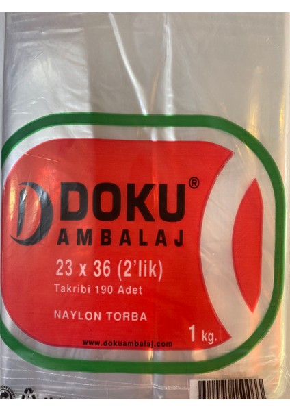 Naylon Torba 2'lik Buz Dolabı Poşeti 1 kg