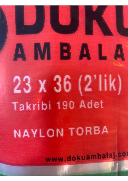 Naylon Torba 2'lik Buz Dolabı Poşeti 1 kg