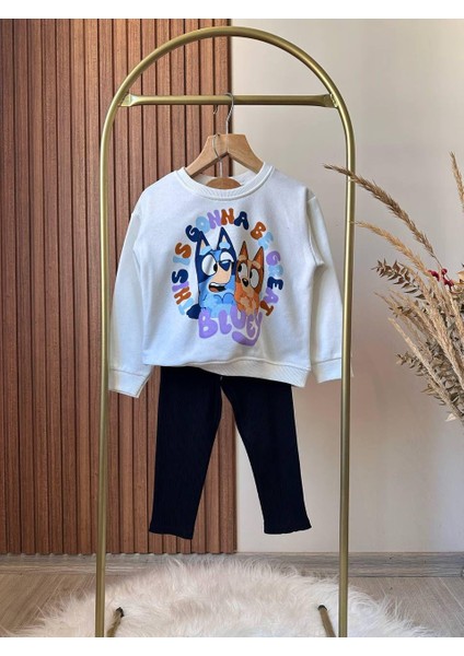 Kız Çocuk Bluey Baskılı Alt-Üst Takım fiyatları
