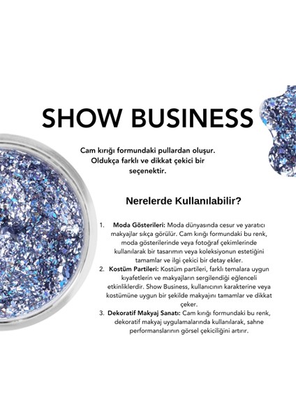 The Glitter Lab - Show Business - Parlak Jel Glitter ~10gr