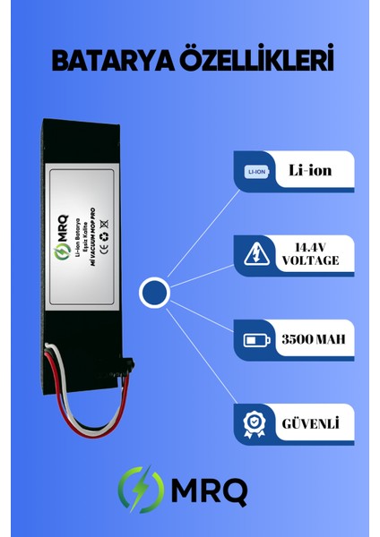 Xiaomi Mi Vacuum Mop Pro Robot Süpürge Bataryası (Yüksek Kapasite) 3500MAH Batarya fiyatları