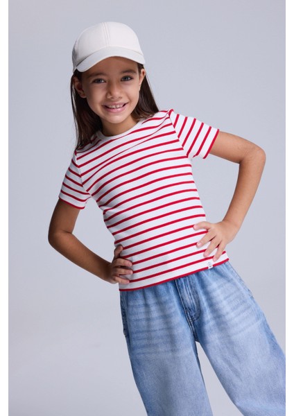 (Kids Girl) Çizgili Fitilli Tshirt fiyatları