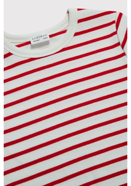 (Kids Girl) Çizgili Fitilli Tshirt fırsatları