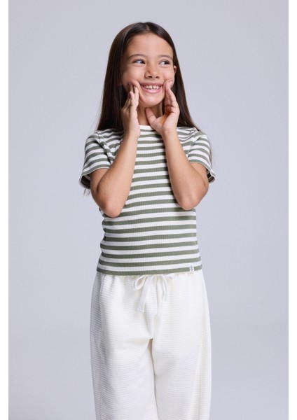 (Kids Girl) Çizgili Fitilli Tshirt fiyatları