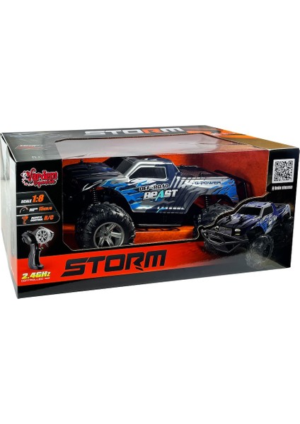 Uzaktan Kumandalı Full Fonksiyon 2.4ghz Şarjlı 1:8 Storm Off Road Araba