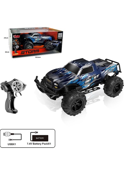 Uzaktan Kumandalı Full Fonksiyon 2.4ghz Şarjlı 1:8 Storm Off Road Araba