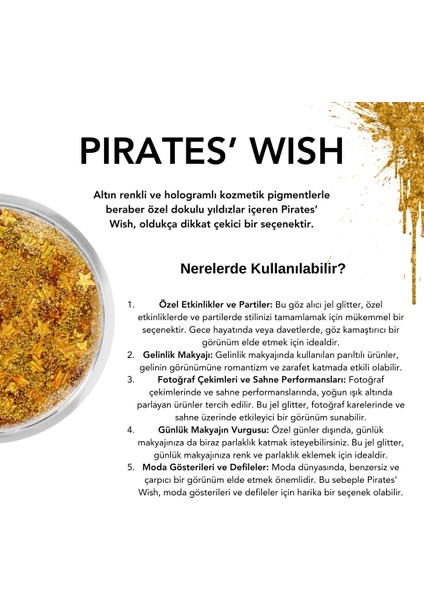 The Glitter Lab Jel Formlu Parlak Glitter - Pirates' Wish 10 gr E