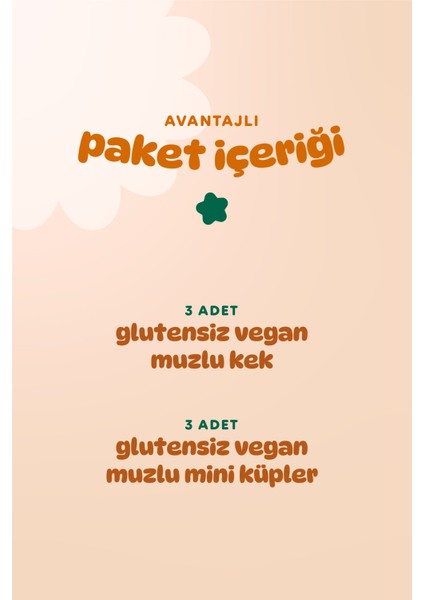 Organik Glutensiz Vegan Muzlu Atıştırmalık Paketi - 6 Adet (2 Çeşit)