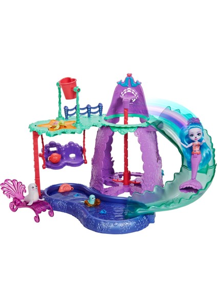 Mattel Royal Enchantımals Okyanus Krallığı Eğlenceli Su Parkı Ocean Kıngdom Water Park 28 cm 10+ Parça