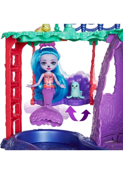 Mattel Royal Enchantımals Okyanus Krallığı Eğlenceli Su Parkı Ocean Kıngdom Water Park 28 cm 10+ Parça