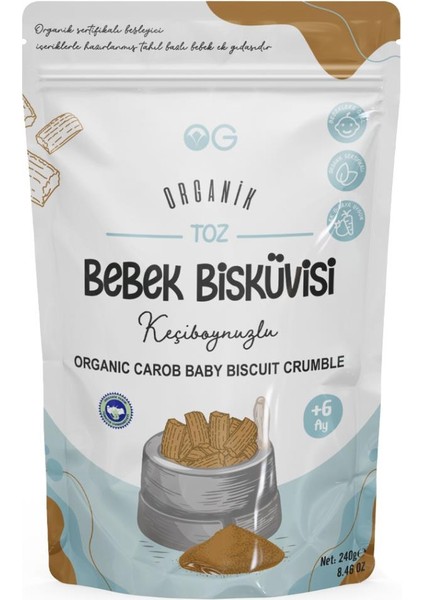 Keçiboynuzlu Toz Bebek Bisküvisi 240 gr +6 Ay