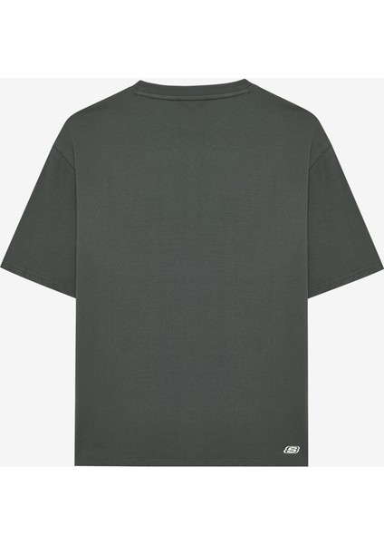 M Graphic Tee Heavy Weight Oversize T-Shirt Erkek Antrasit Tshirt S242126-003