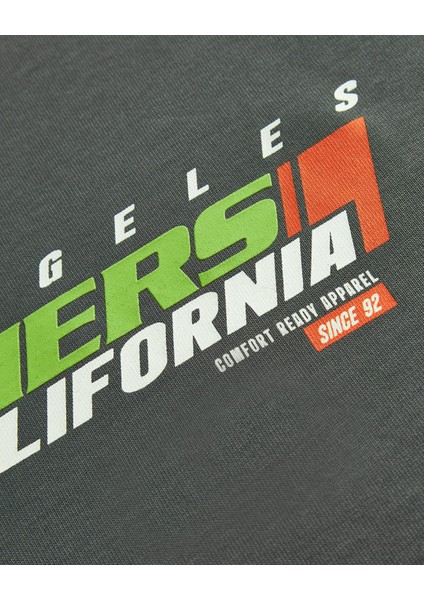 M Graphic Tee Heavy Weight Oversize T-Shirt Erkek Antrasit Tshirt S242126-003