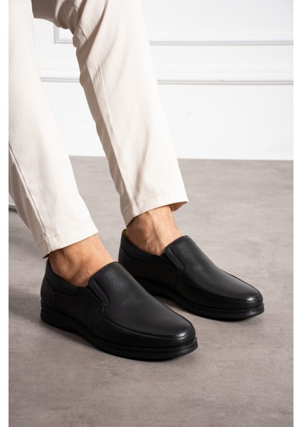 Kışlık Kauçuk Kaymaz Taban Deri Anatomik Baba Ayakkabı Erkek Günlük Ayakkabı(39-46)