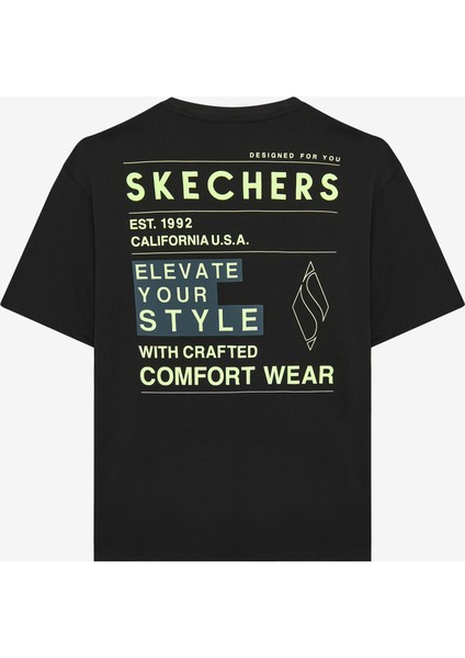 M Graphic Tee Heavy Weight Oversize T-Shirt Erkek Siyah Tshirt S242134-001