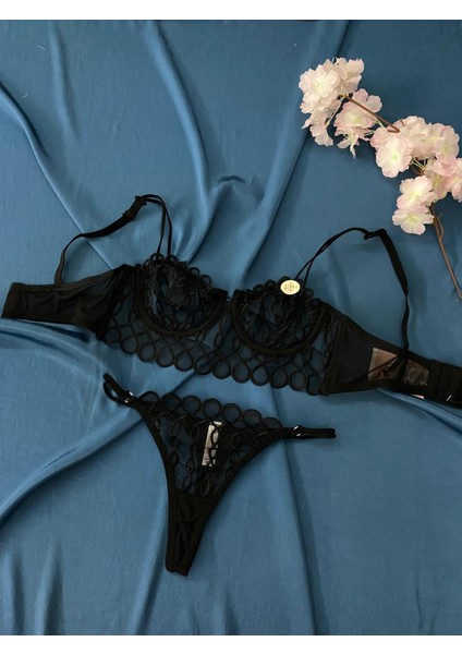 Siyah Bralet Sütyen Takım