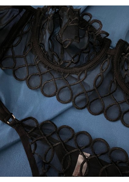 Siyah Bralet Sütyen Takım