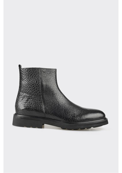 Siyah Deri Erkek Günlük Bot