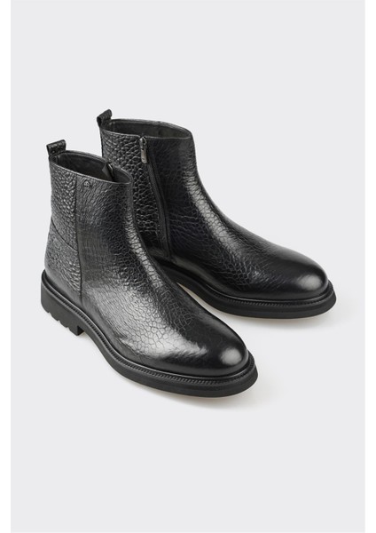 Siyah Deri Erkek Günlük Bot fiyatları