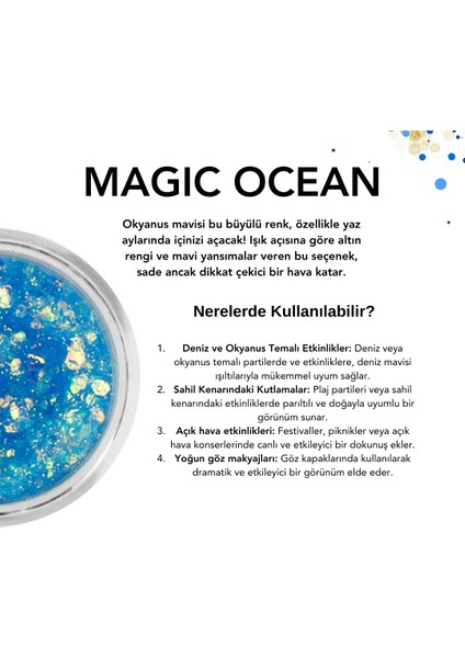 The Glitter Lab - Jel Formlu Parlak Glitter - Magic Ocean ~10 gr