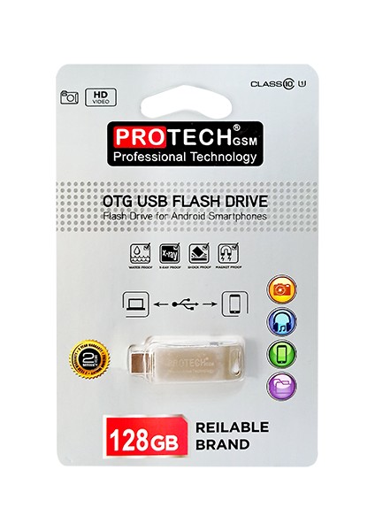 128 GB Otg Type-C Metal USB Bellek Gri