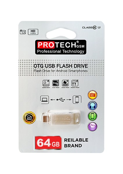 64 GB Otg Type-C Metal USB Bellek Gri