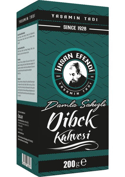 Ihsan Efendi Damla Sakızlı Dibek Kahvesi 200 gr Kutu