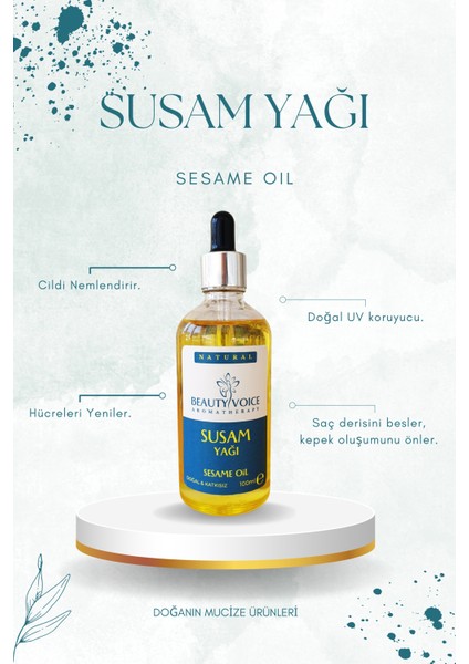 Saf Susam Yağı 200 ml - Losyon Pompalı ve Damlalıklı Şişe