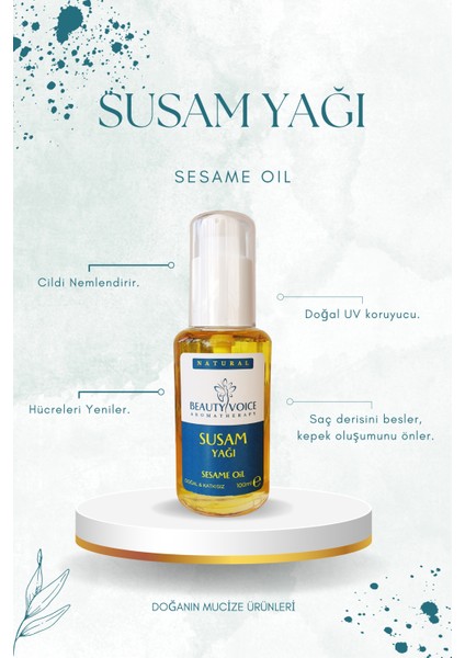 Saf Susam Yağı 200 ml - Losyon Pompalı ve Damlalıklı Şişe