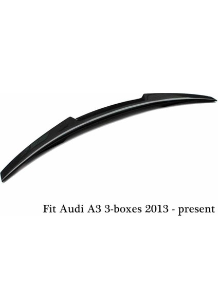 X Power Tuning Audi A3 Sedan 2012-2019 Uyumlu Parlak Siyah M4 Plastik Spoiler