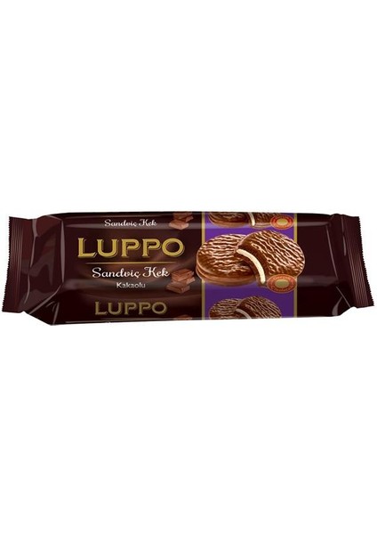 Luppo Kakaolu Sandviç Kek 8 Li x 12 Adet