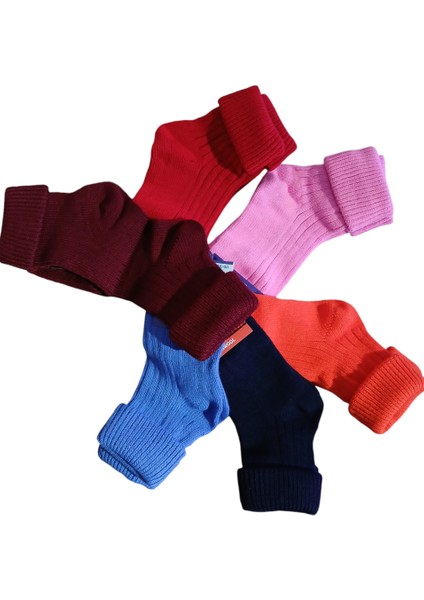 Renk Renk Kadın Yün Çorap